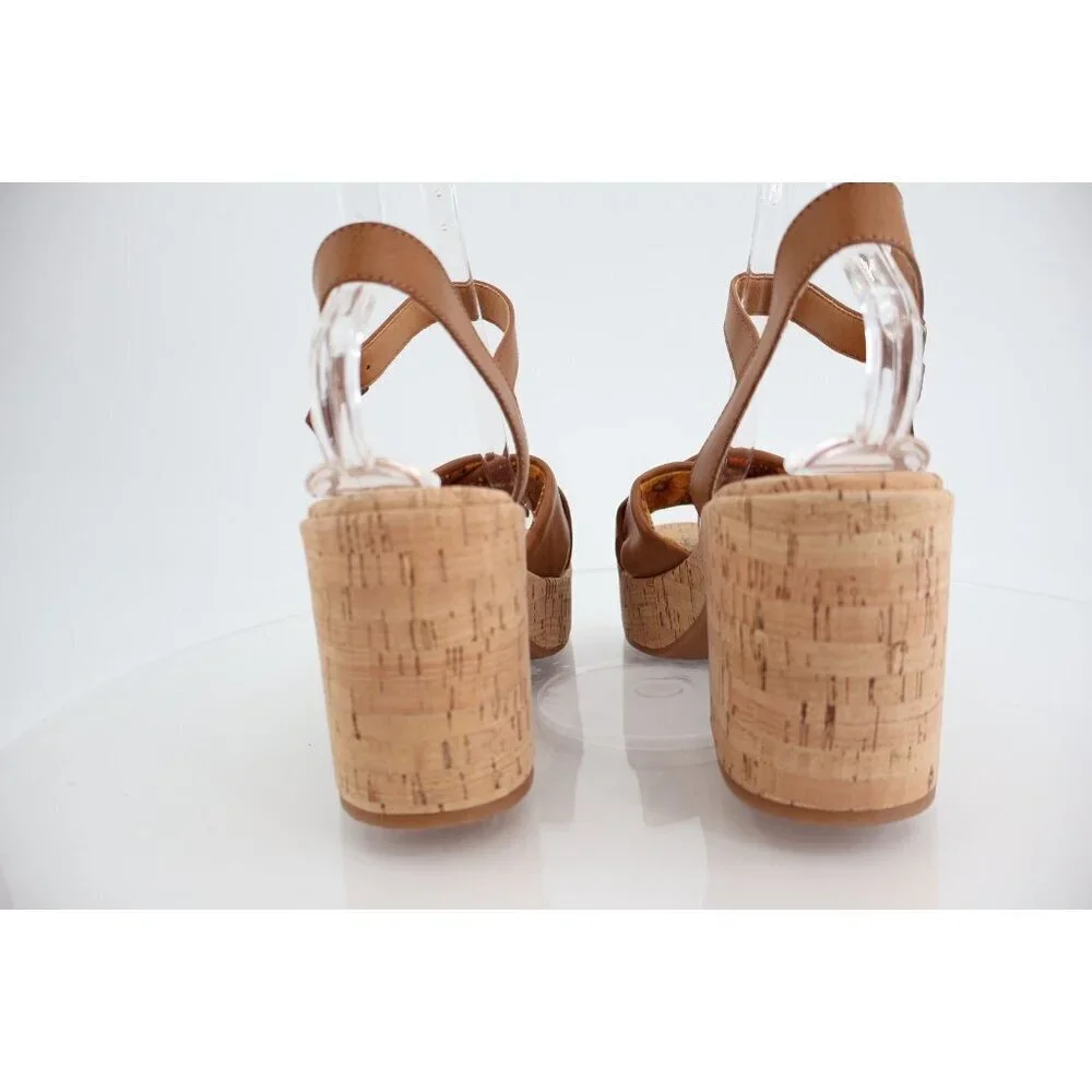 Kork-Ease Korks Calda Sandals Women's 11 Brown Platform Chunky Slingback Y2K